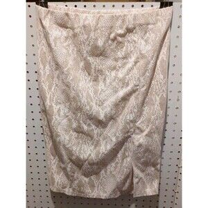 Haute Monde Skirt Large Gold Lace Slit Stretch Metallic